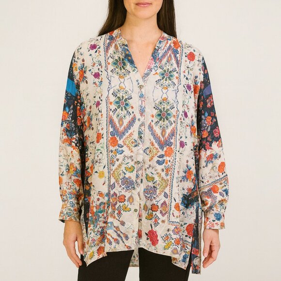 Johnny‎ Was Miya Silk Blouse Medium